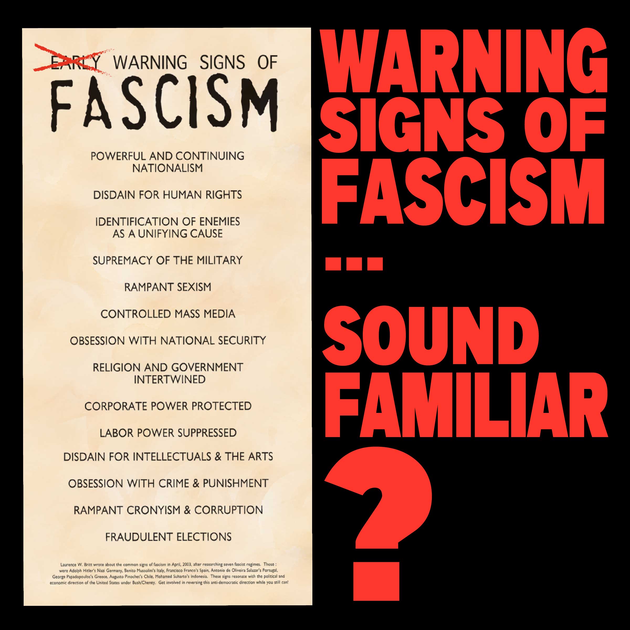 Warning Signs of Fascism 💀 – Syracuse Cultural Workers
