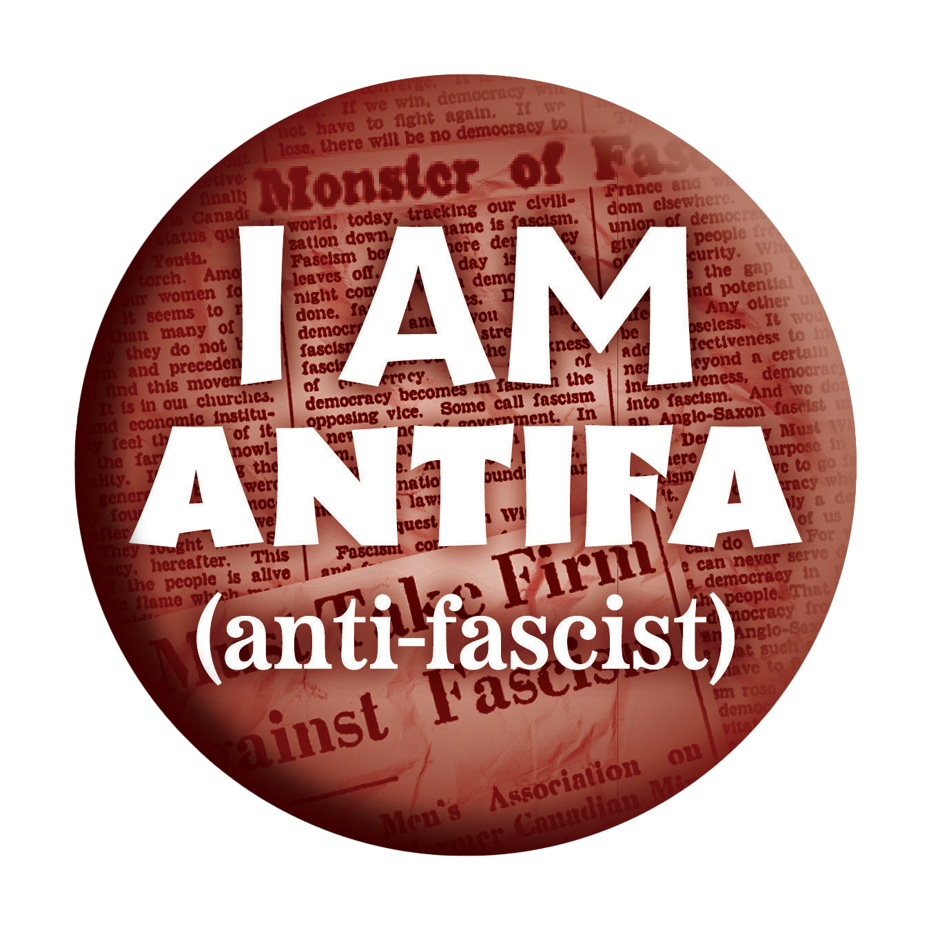 Button - I am Antifa (anti-fascist)
