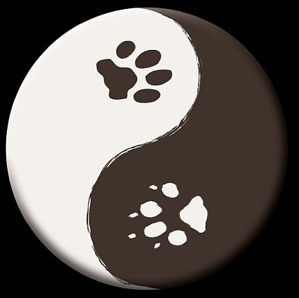 Button - Yin-Yang Paws