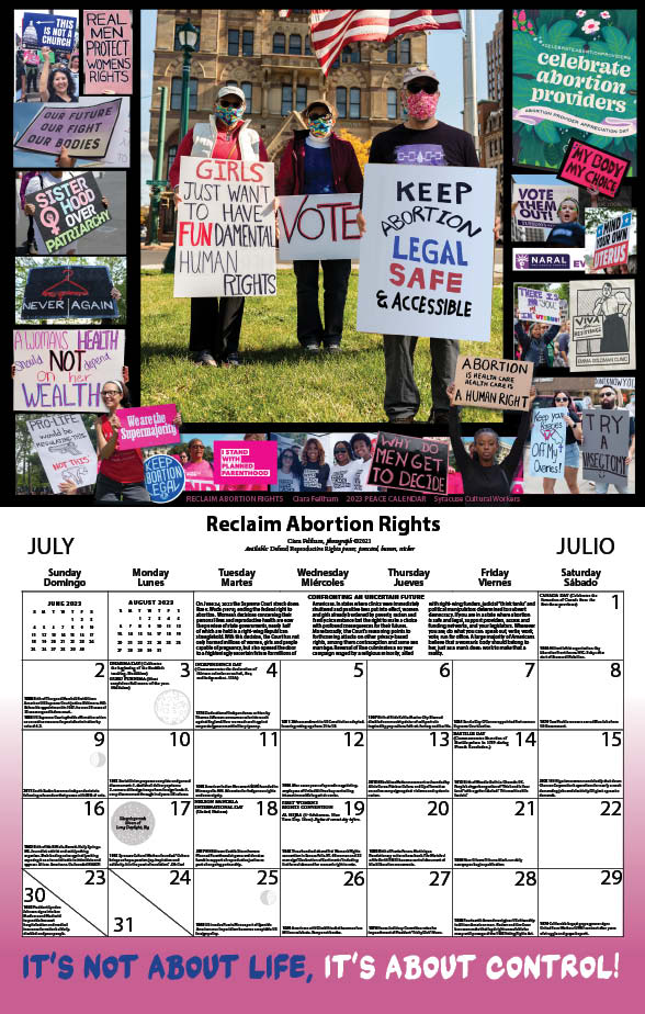 2023 Peace Calendar