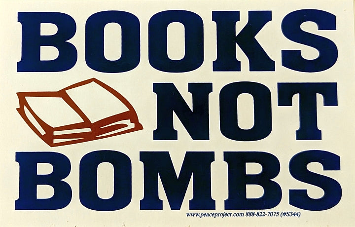 Sticker - Books Not Bombs