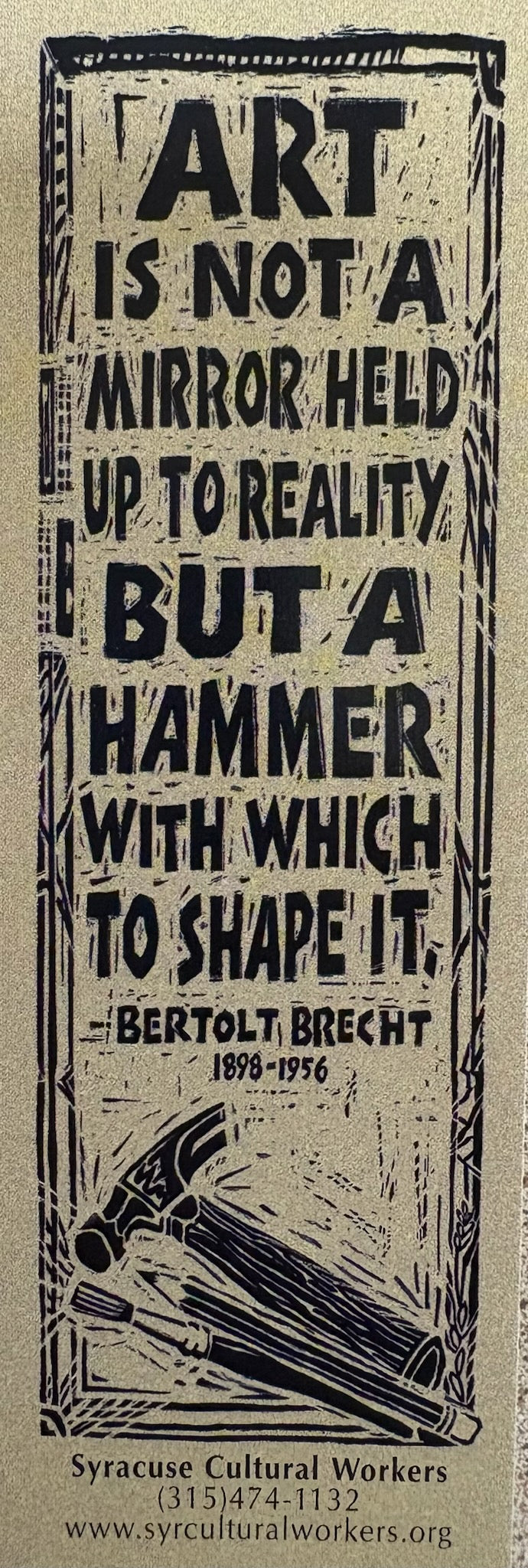 Bookmark - Art Is A Hammer