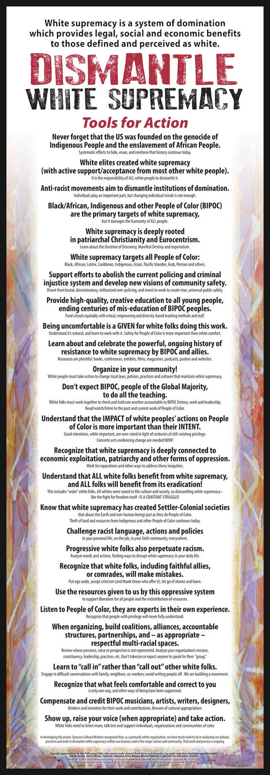 Poster - Dismantle White Supremacy