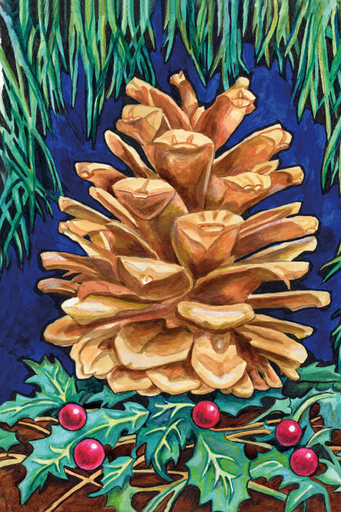 Mighty Pine Cone Holiday Card 4x6"