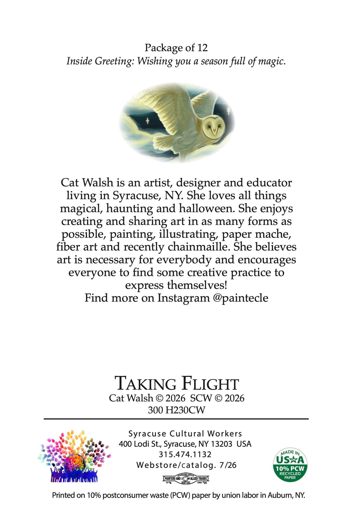 Holiday Card - Taking Flight