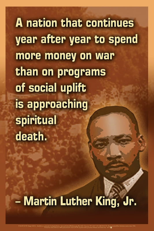Poster - MLK On US War Budget