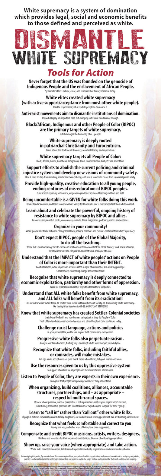 Poster - Dismantle White Supremacy