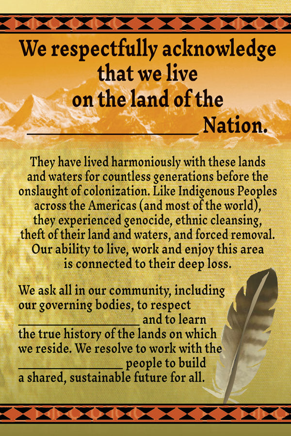 Poster - Indigenous Land Acknowledgement