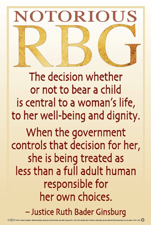 Poster - RBG on Abortion Rights