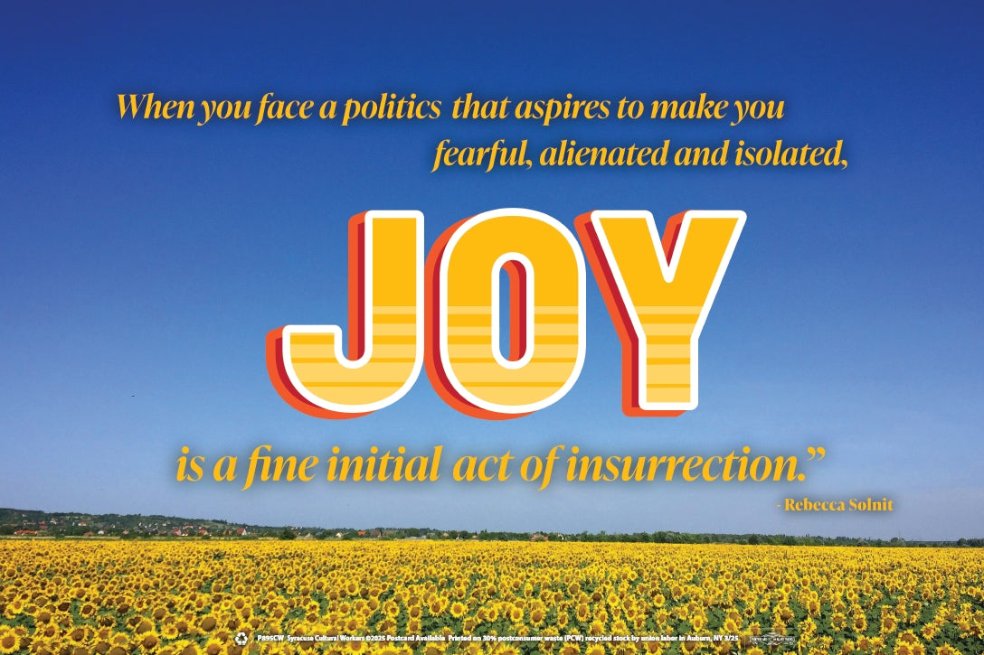 Poster - Joy is an Initial Act of Insurrection - Rebecca Solnit