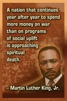 Postcard - MLK On US War Budget