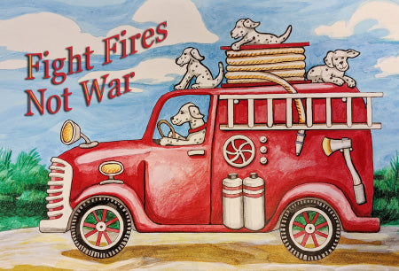 Postcard - Fight Fires Not Wars