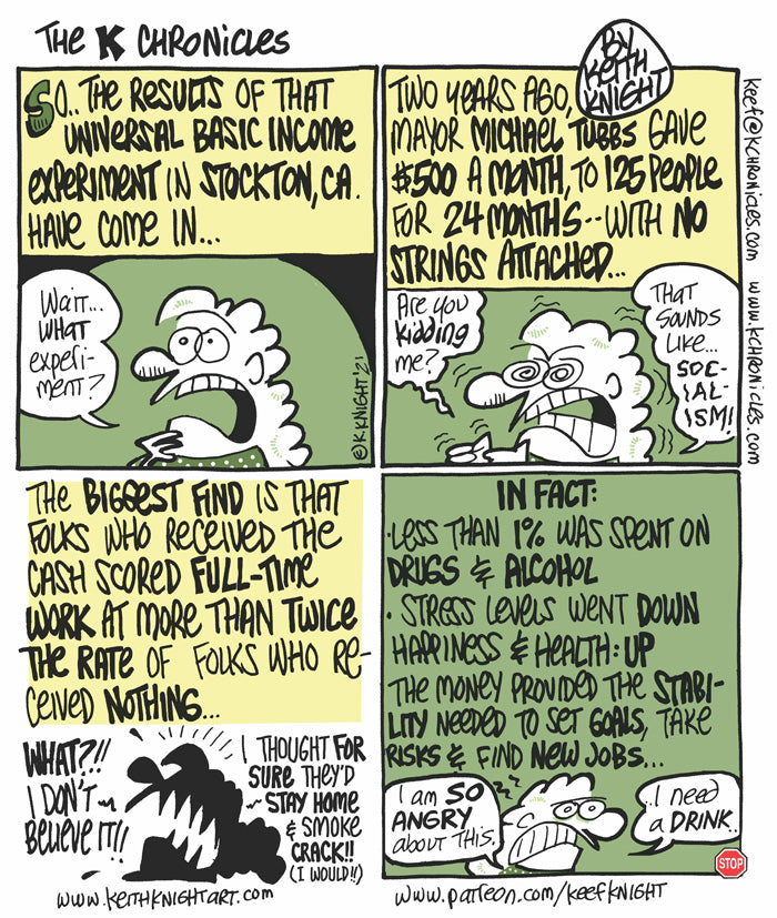 Postcard - Universal Basic Income Works!