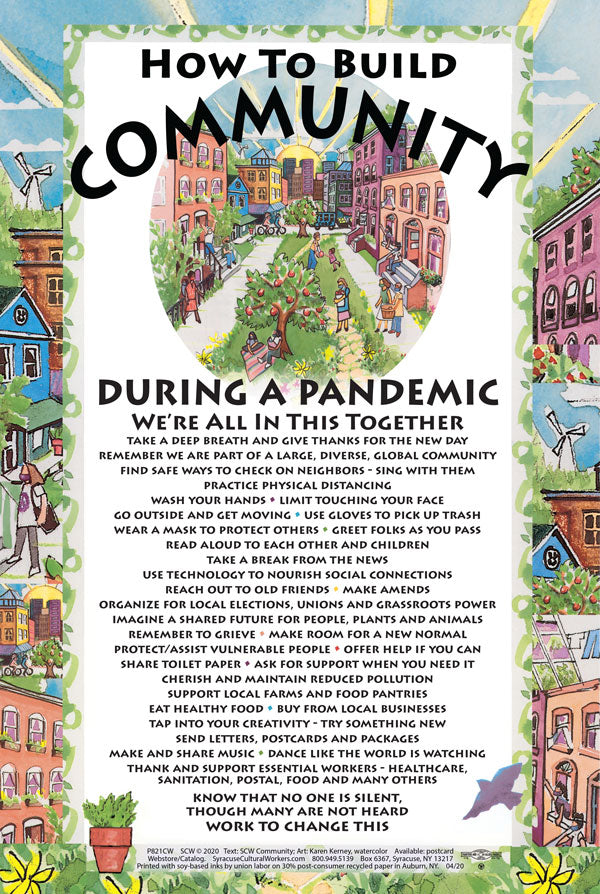 Poster - How To Build Community During A Pandemic