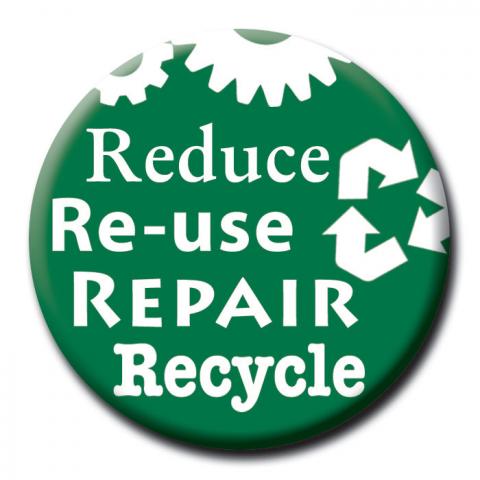 Button - Reduce, Re-Use, Repair, Recyle