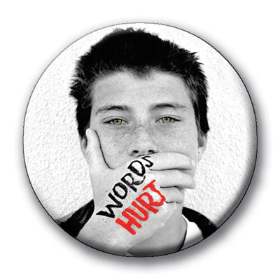 Button - Words Hurt - Stop Bullying
