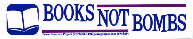 Small Sticker - Books Not Bombs