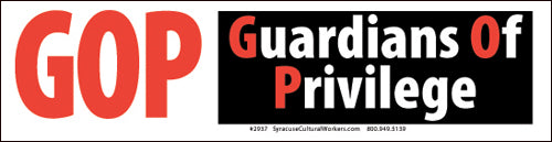 Sticker - GOP - Guardians of Privilege