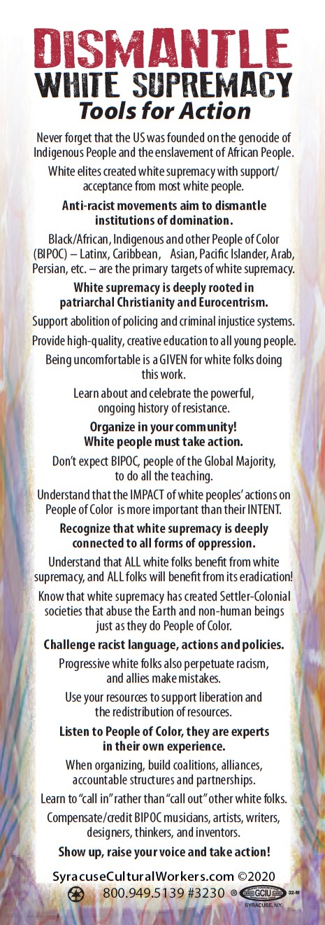 Bookmark - Dismantle White Supremacy