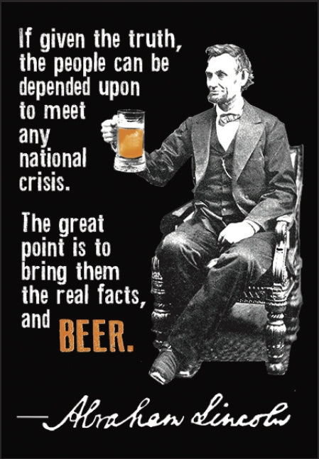Postcard - Abraham Lincoln: Real Facts and Beer
