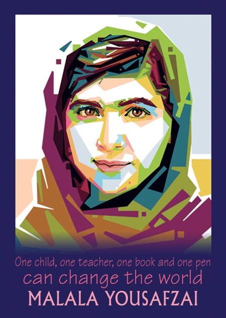 Notecard - Malala Yousafzai