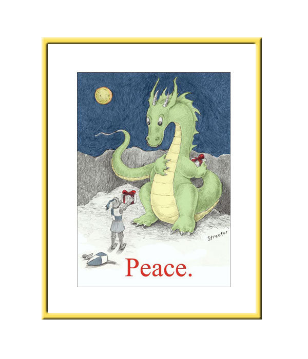 Framed Small Print - Peaceful Dragon