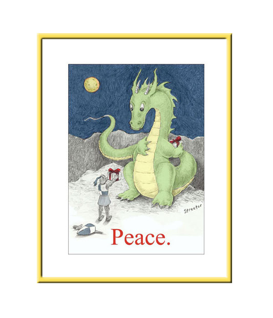 Framed Small Print - Peaceful Dragon