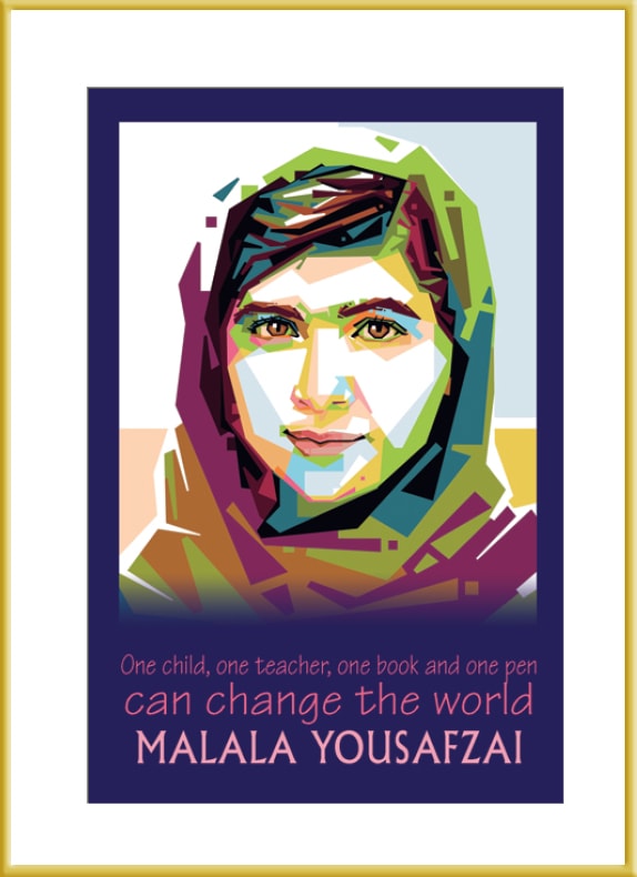 Small Framed Print - Malala Yousafzai