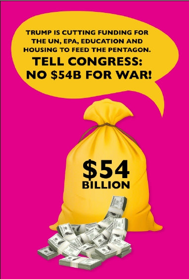 Postcard - No $54 Billion for War