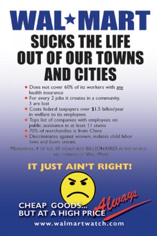 Postcard - Stop Wal$Mart