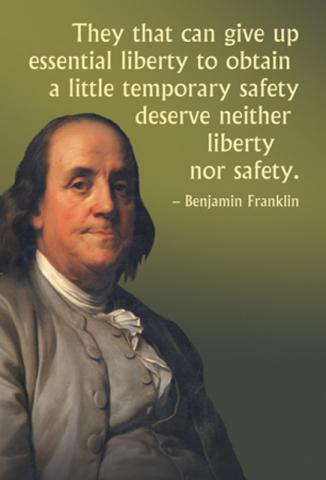 Postcard - Ben Franklin - Essential Liberty