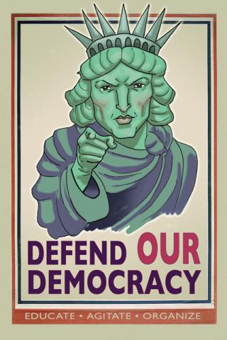 Postcard - Defend Our Democracy