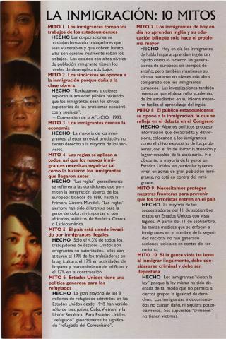 Postcard - Inmigracion: 10 Mitos