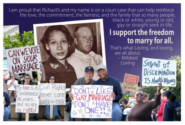 Postcard - Mildred Loving: I Support Gay Marriage
