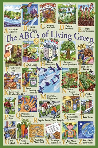 Postcard - The ABC's of Living Green