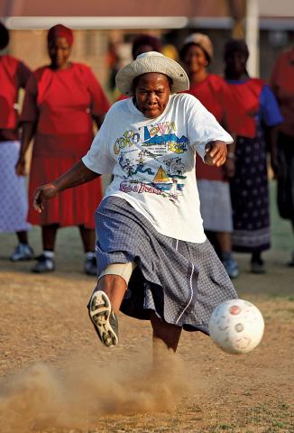 Postcard - South African Soccer Granny