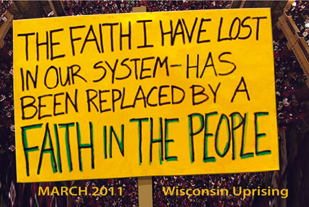 Postcard - Faith In The People - Wisconsin Uprising 3/11