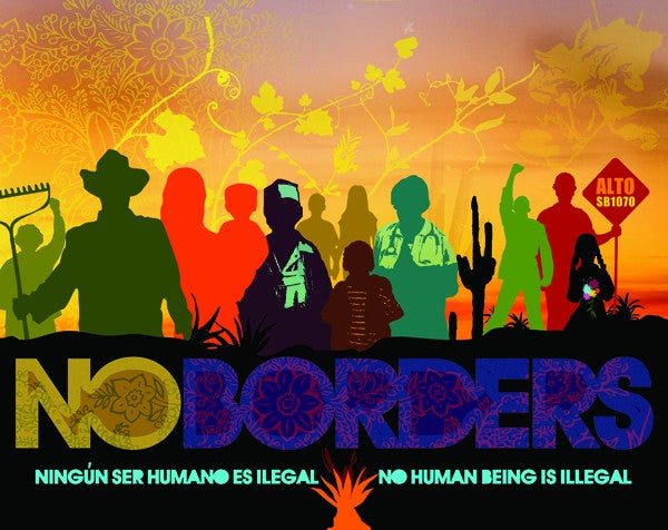 Postcard - No Borders