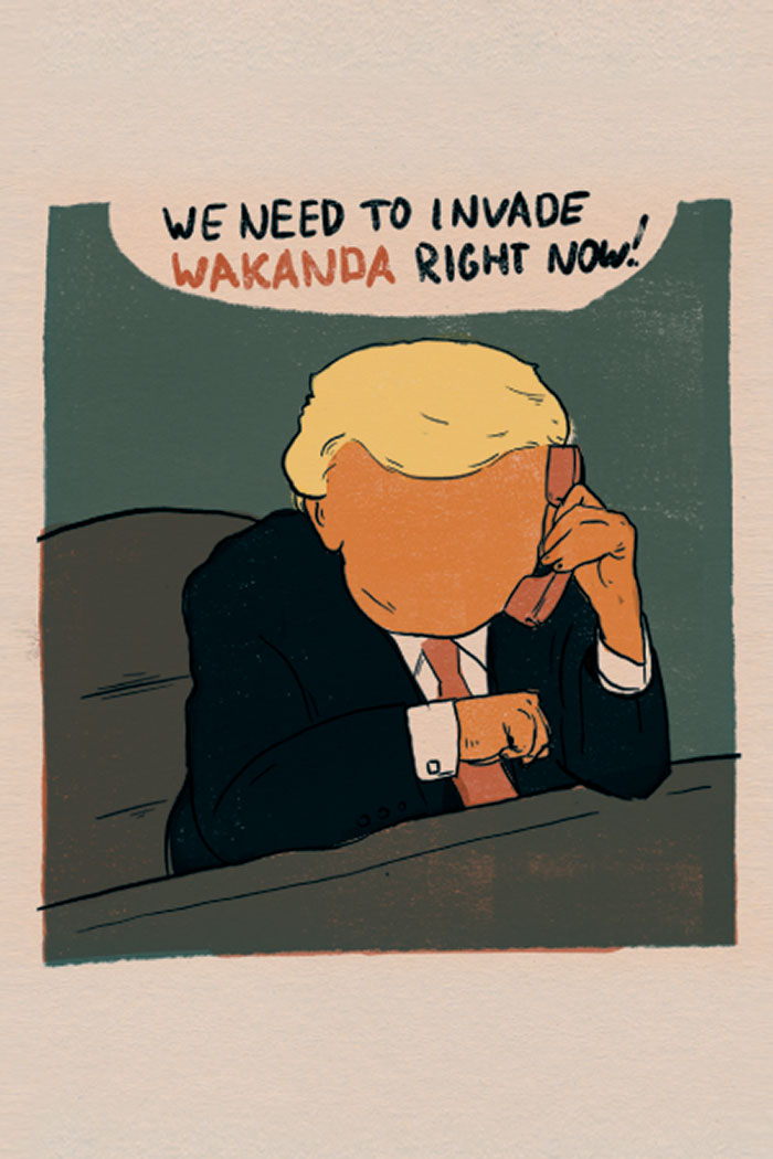 Postcard - Trump: Invade Wakanda