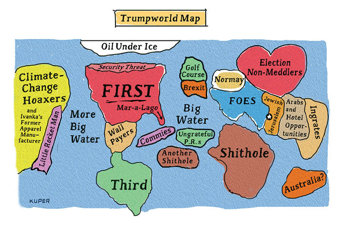 Postcard - Trumpworld Map