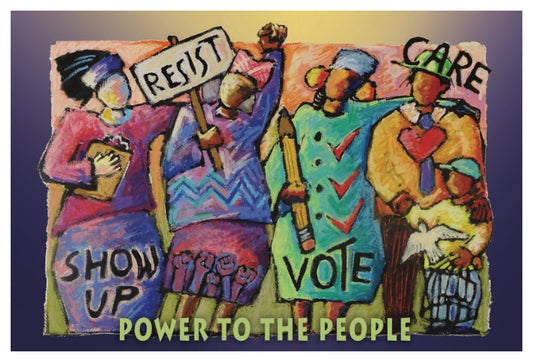 Postcard - Show Up/Resist/Vote/Care