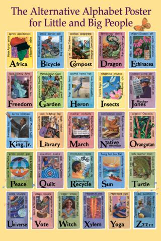 Postcard - Alternative Alphabet Poster For Little and Big People