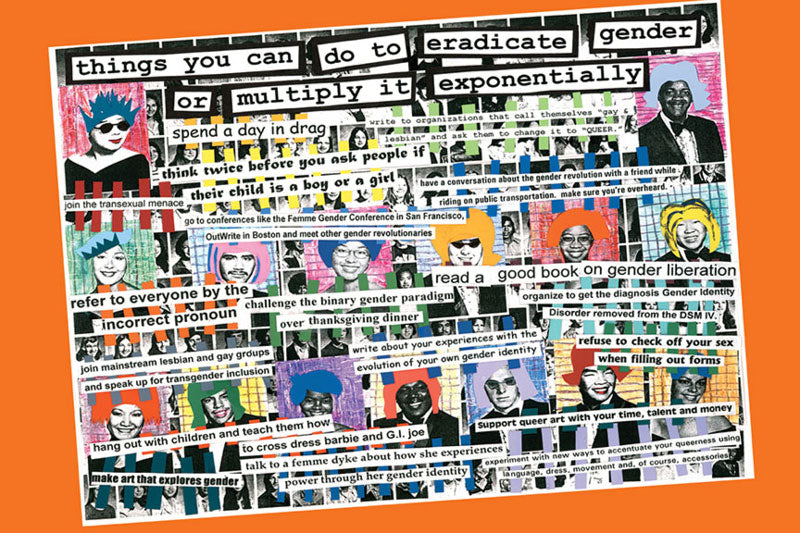 Postcard - Things You Can Do To Eradicate Gender or Multiply It Exponentially