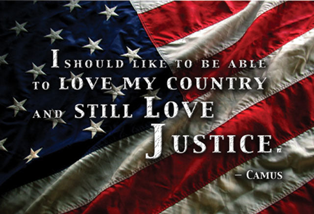 Postcard - Love My Country, Still Love Justice