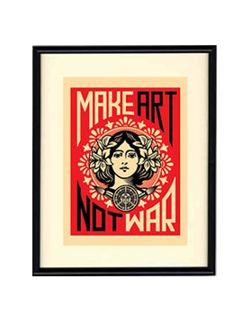 Framed Small Print - Make Art Not War