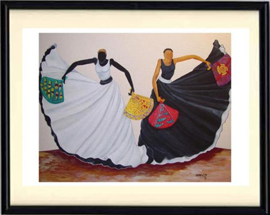 Framed Small Print - Fan Dancers