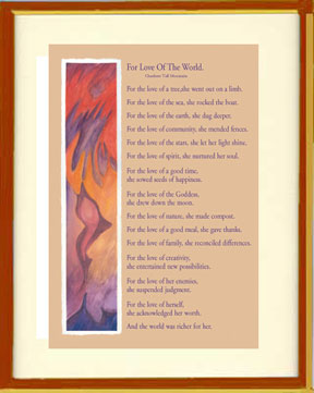 Framed Small Print - For Love Of The World