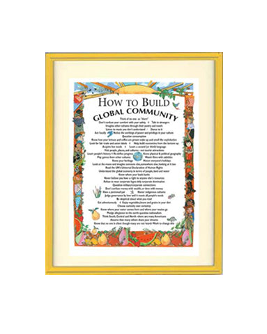 Framed Small Print - How To Build Global Community