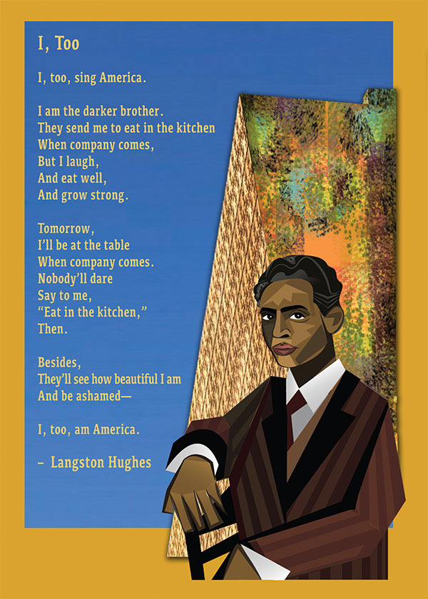 Notecard - I, Too, Sing America - Langston Hughes