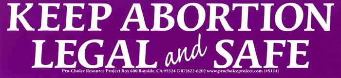 Sticker - Keep Abortion Legal and Safe